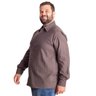 camisa plus size masculina flanela dark green lado