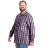 camisa plus size masculina flanela xadrez marine lado