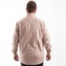 camisa plus size masculina oxford xadrez caqui costas
