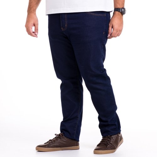 Calça Plus Size Masculina Jeans Slim Blue Look