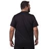 camiseta plus size masculina dry uv25 basic preta costas