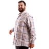 camisa plus size masculina roma xadrez cinza lado