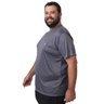 camiseta plus size masculina dry uv25 basic cinza frente lado