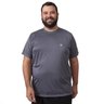 camiseta plus size masculina dry uv25 basic cinza frente