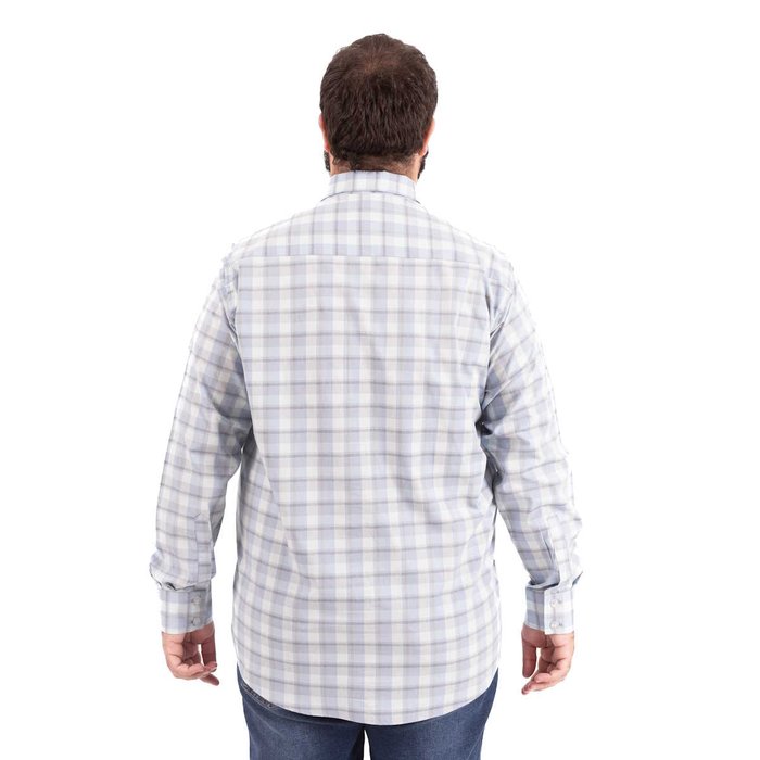 camisa plus size masculina xadrez color costas