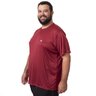 camiseta plus size masculina dry uv25 basic bordo frente lado