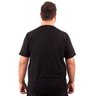 camiseta plus size masculina poliamida jacquard preta costas