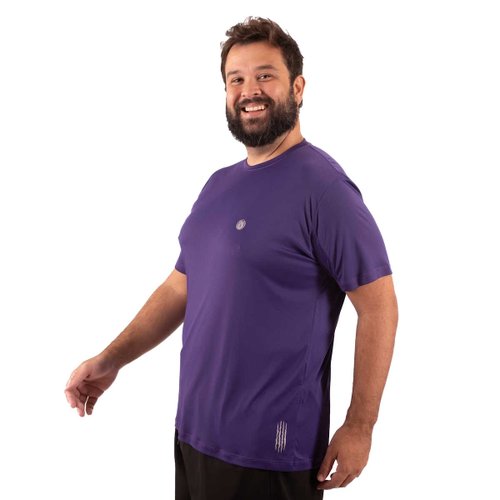 Camiseta Plus Size Masculina Running Roxa