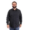 camisa plus size masculina tricoline elastic azul marinho frente