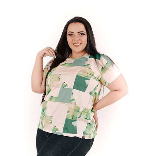 Camiseta Plus Size Feminina Green Map