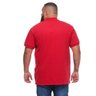 polo plus size masculina piquet lisa vermelha mais pano costas
