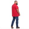 polo plus size masculina piquet lisa vermelha mais pano costas corpo