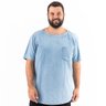 camisa plus size masculina jeans canoa delave mais pano frente