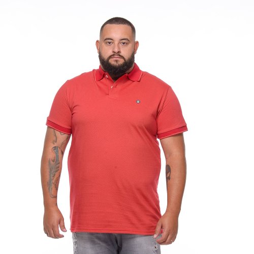 Polo Plus Size Masculina Royal Vermelha