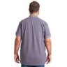 polo plus size masculina piquet vintage azul costas