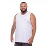 regata plus size masculina branca fente lado