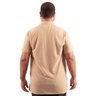 polo plus size masculina piquet cream costas