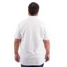 polo plus size masculina piquet new lisa branca costas