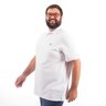 polo plus size masculina piquet new lisa branca lado