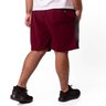 short plus size masculino microfibra elastano stripe vinho lado