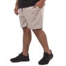 short plus size masculino microfibra elastano cinza frente