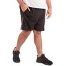 short plus size masculino microfibra elastano detail preto lado