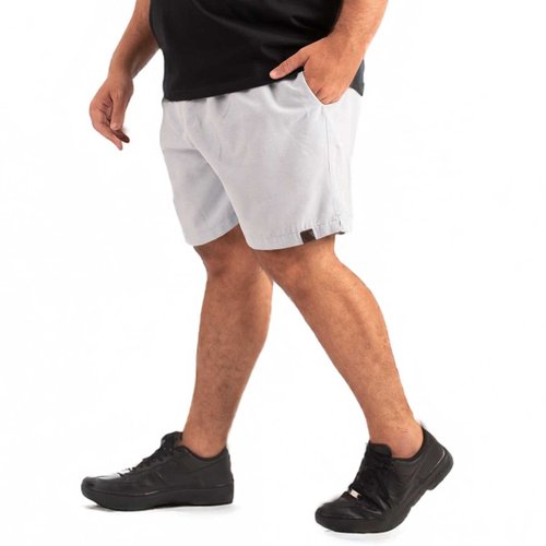 short plus size masculino algoda o azul frente