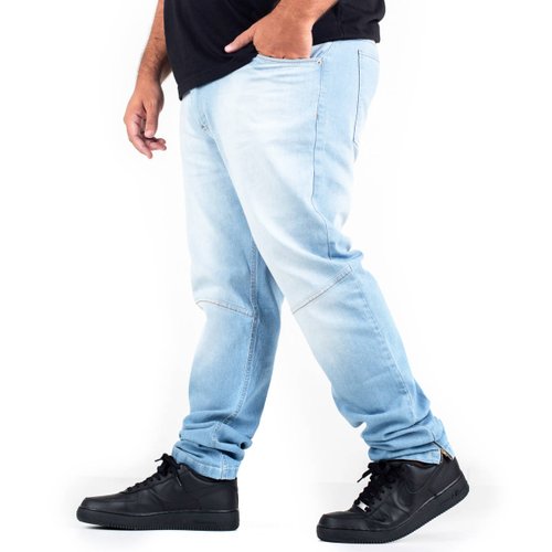 Calça Plus Size Masculina Jeans Sky Slim Ziper