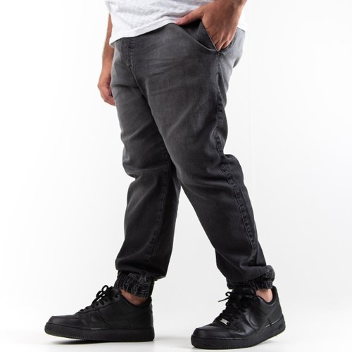 Calça Plus Size Masculina Jeans Jogger Used Black