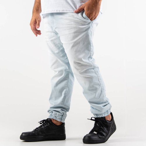 Calça Plus Size Masculina Jeans Jogger Sky