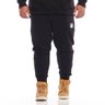 calca plus size masculina moletom jogger sport preta mais pano frente