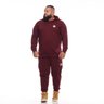 calca plus size masculina moletom jogger sport bordo mais pano frente lado