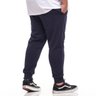 calca plus size masculina moletom jogger sport azul marinho mais pano costas lateral