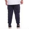 calca plus size masculina moletom jogger sport azul marinho mais pano costas