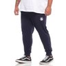 calca plus size masculina moletom jogger sport azul marinho mais pano lado