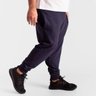 calca plus size masculina moletom jogger direct azul frente