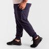 calca plus size masculina moletom jogger direct azul lado