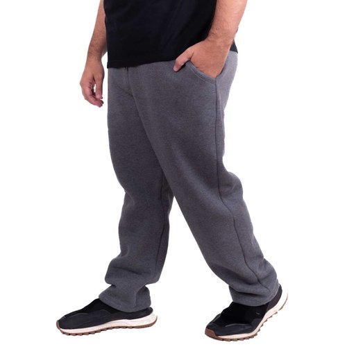 Calça Plus Size Masculina Moletom Felpado London Grafite