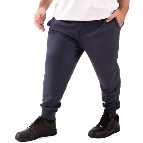 Calça Plus Size Masculina Moletom Jogger Island Azul Marinho