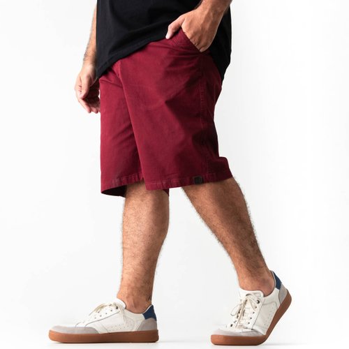 Bermuda Plus Size Masculina Sarja Elastano Sport Fino Vinho