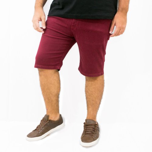 Bermuda Plus Size Masculina Tradicional Vinho