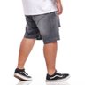 bermuda plus size masculina jeans black destroyed grey costas