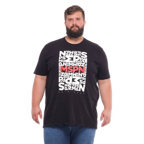camiseta plus size masculina nuvem mspn mais pano frente