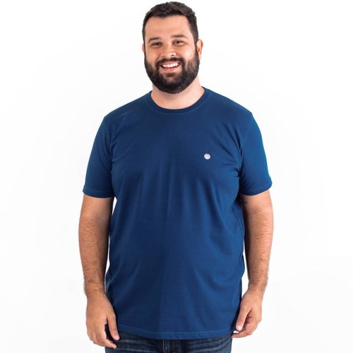 Camiseta Plus Size Masculina Azul