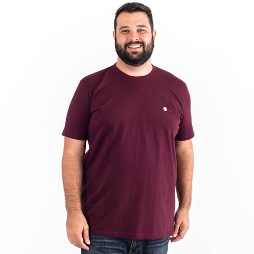 Camiseta Plus Size Masculina Bordo