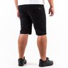 bermuda plus size masculina sarja slim preta costas