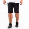 bermuda plus size masculina sarja slim preta frente