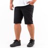 bermuda plus size masculina sarja slim preta lado