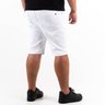 bermuda plus size masculina sarja slim branca costas