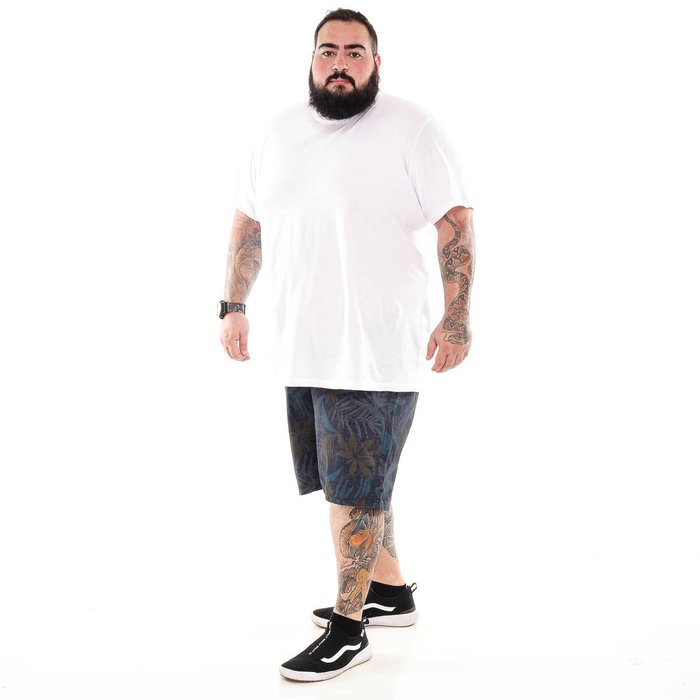 bermuda plus size masculina nature corpo lado
